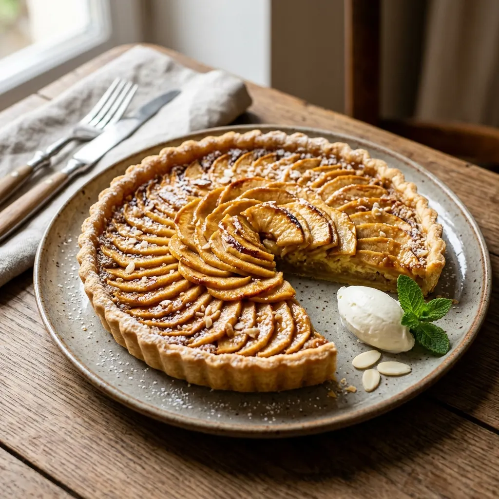 Tarte aux pommes à la normande