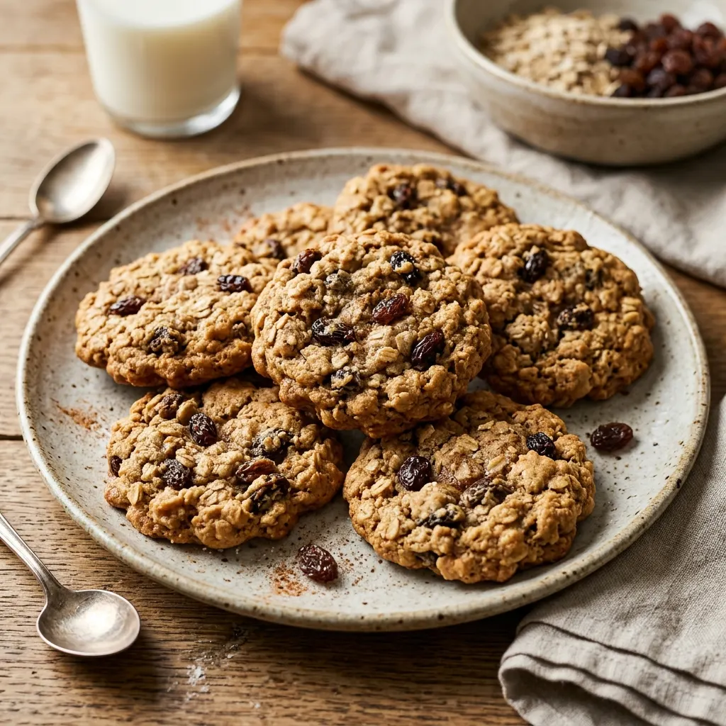 Cookies aux flocons d'avoine et raisins secs