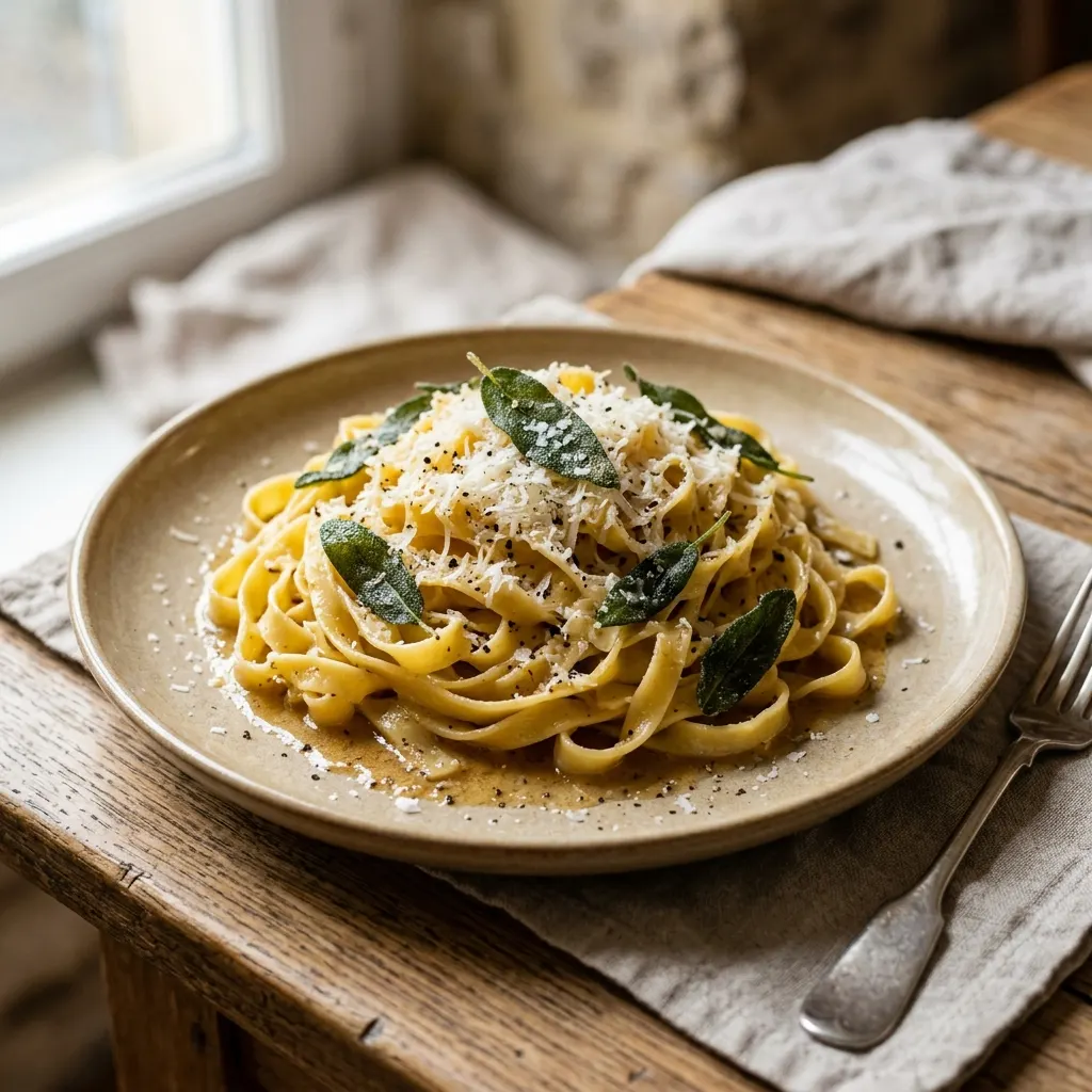 Pasta burro e salvia — pâtes au beurre et à la sauge