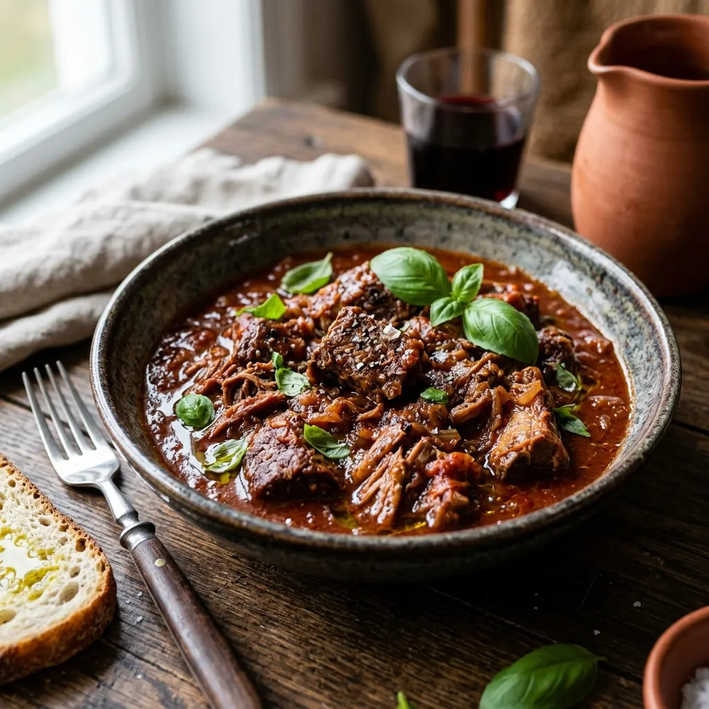 Ragù napoletano — sauce du dimanche mijotée aux deux viandes