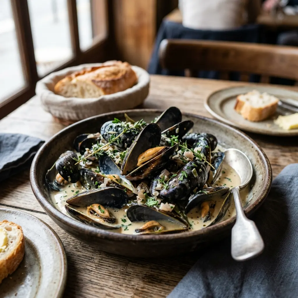 Moules à la crème