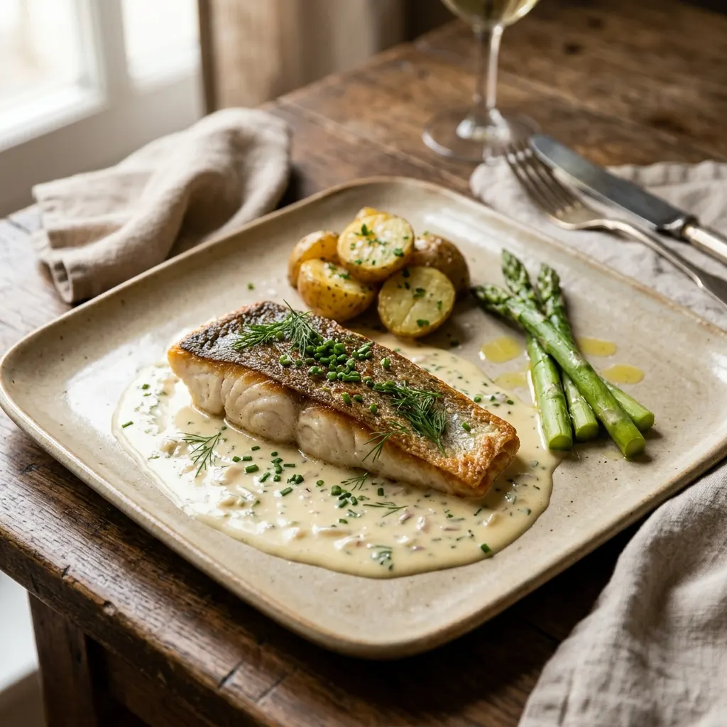Sandre au beurre blanc