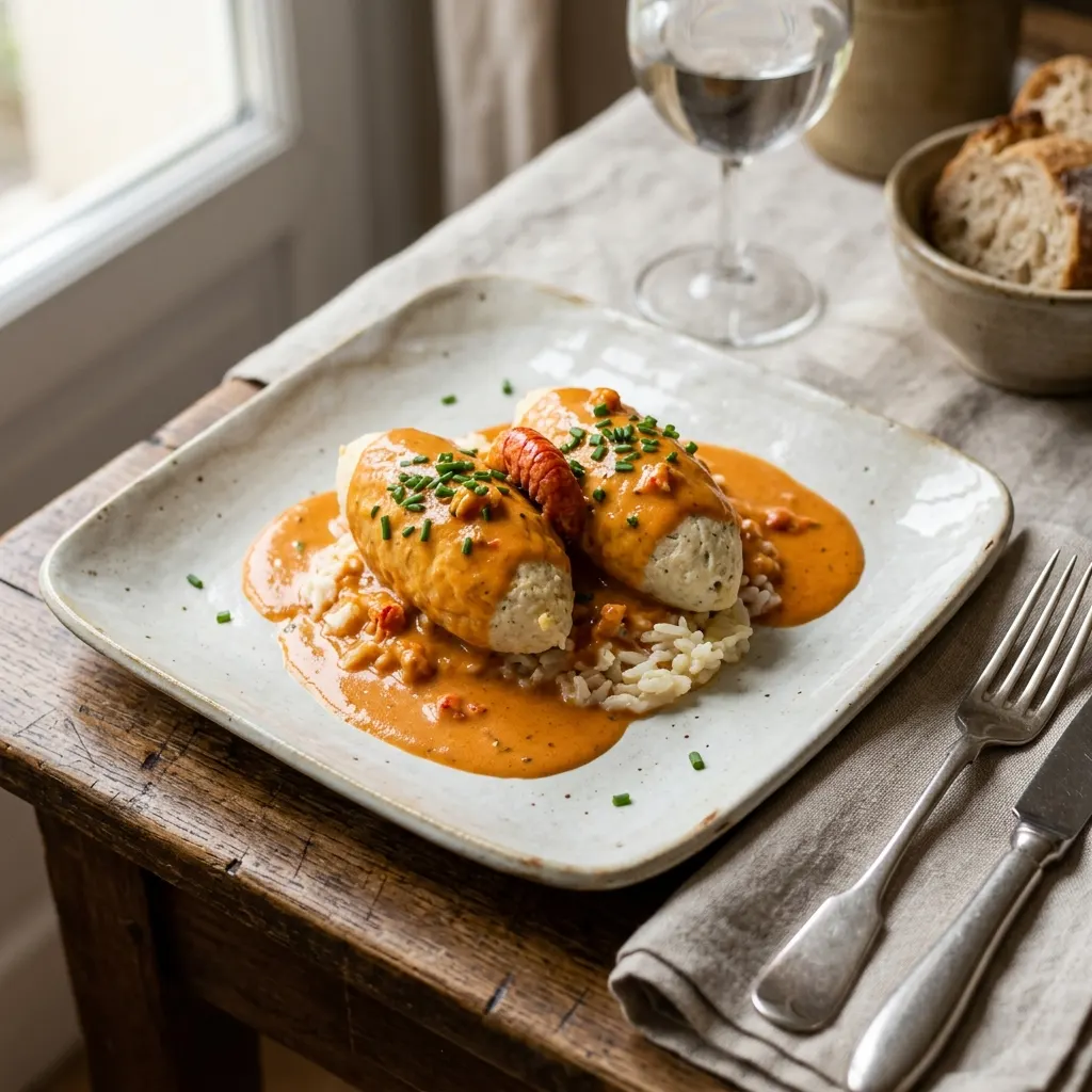 Quenelles de brochet sauce Nantua