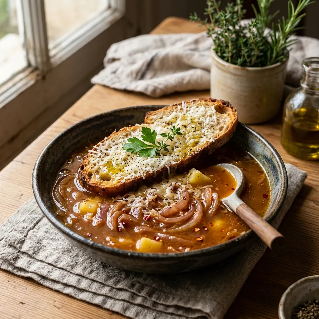 Licurdia (soupe calabraise d'oignons rouges de Tropea)