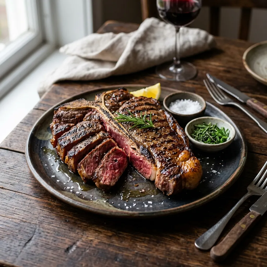 Bistecca alla fiorentina (côte de bœuf grillée à la florentine)