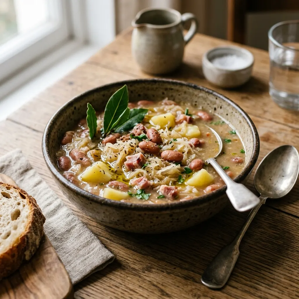 Jota triestina (soupe de haricots, choucroute et pommes de terre de Trieste)