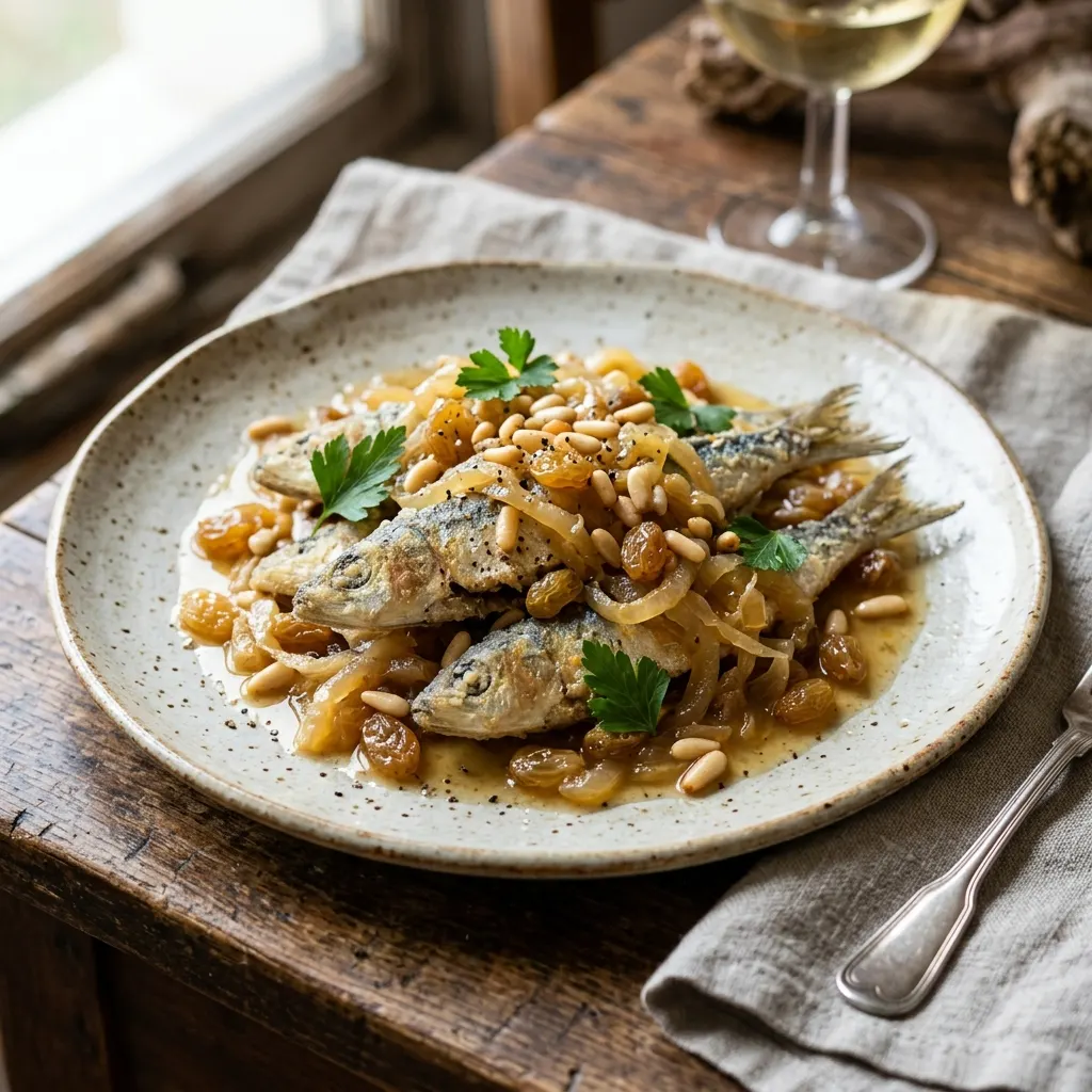 Sarde in saor (sardines marinées à l'aigre-doux)