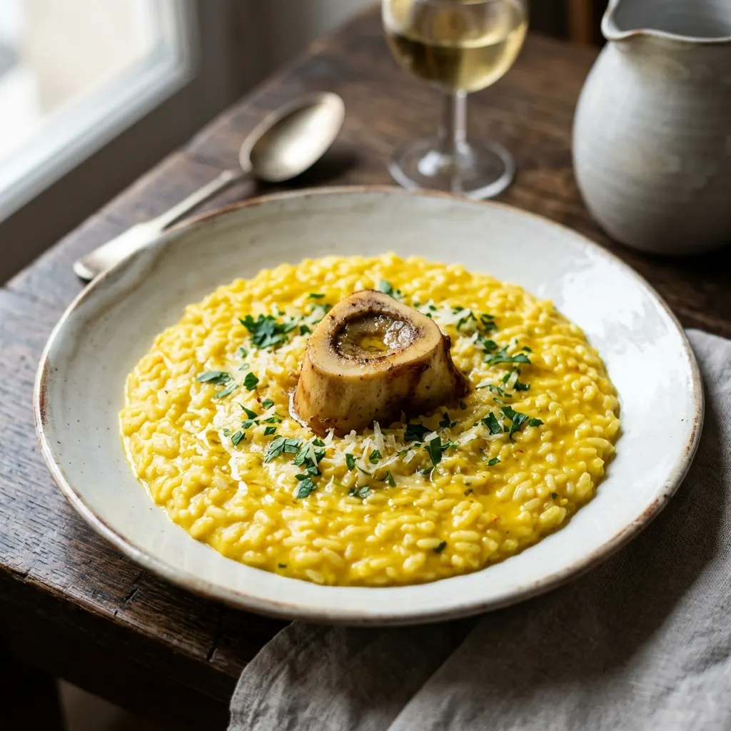 Risotto alla milanese (risotto au safran et à la moelle)