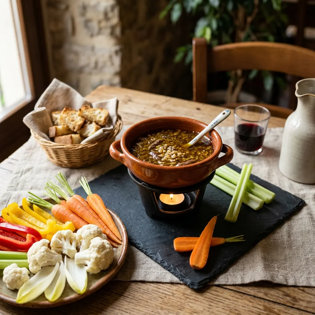 Bagna càuda (fondue chaude d'anchois et d'ail du Piémont)