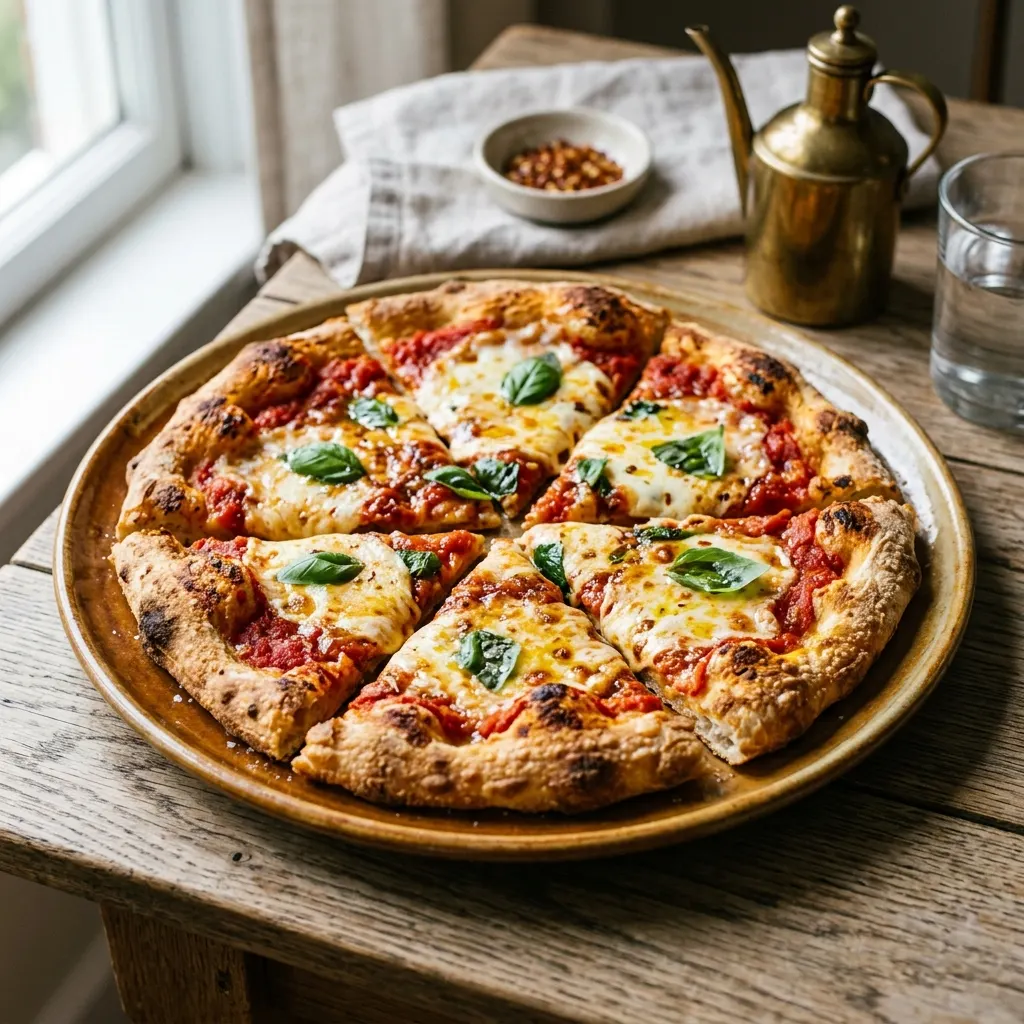 Pizza scrocchiarella (pizza romaine fine et croustillante)