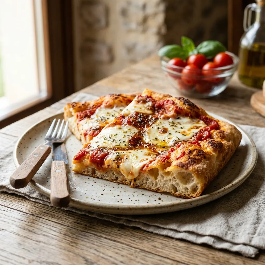 Pizza al taglio (pizza romaine en plaque, à la coupe)