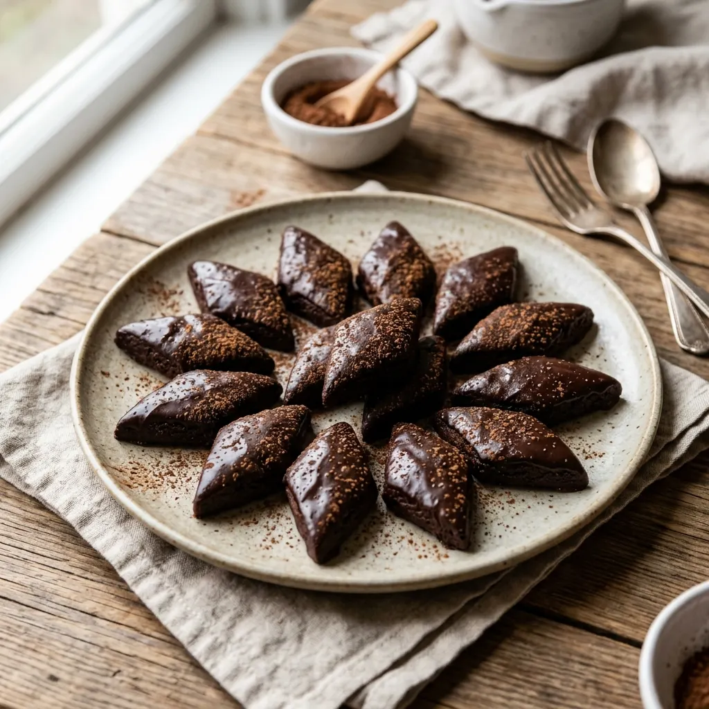 Mostaccioli napoletani (biscuits napolitains de Noël au cacao et au chocolat)