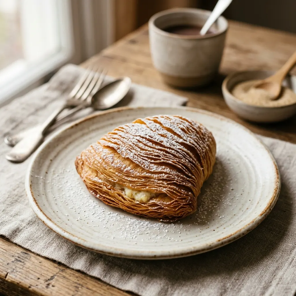 Sfogliatella riccia (feuilleté napolitain en coquille à la ricotta et à la semoule)