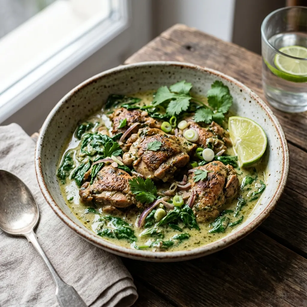 Fafa de poulet à la tahitienne