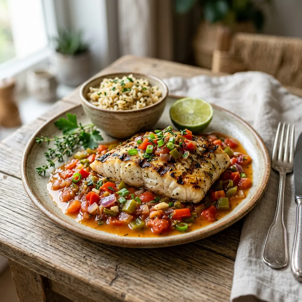 Poisson grillé sauce créole