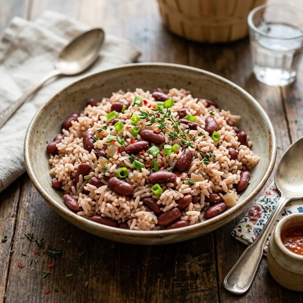 Rice and peas (riz aux haricots rouges et coco)