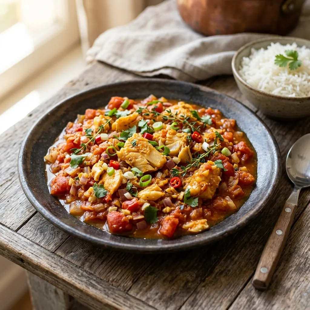 Rougail morue réunionnais