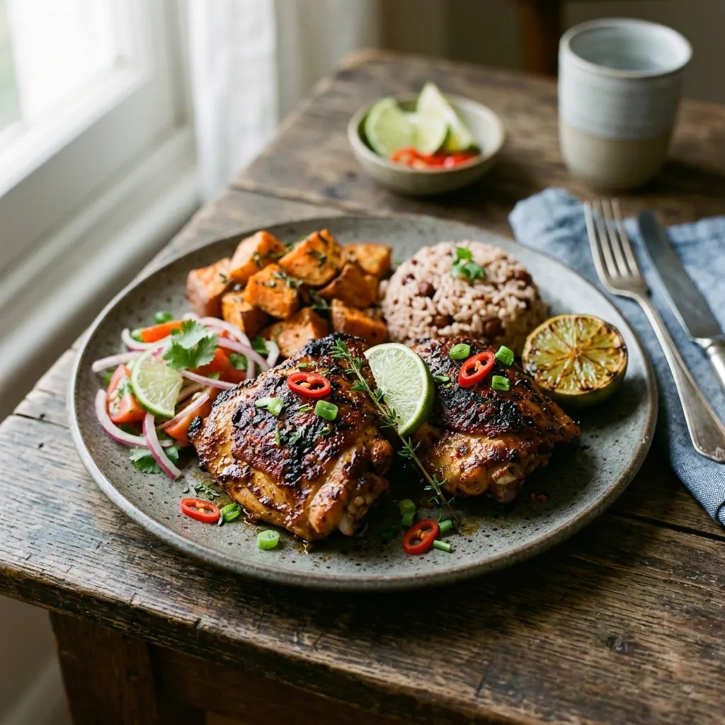 Poulet boucané au four
