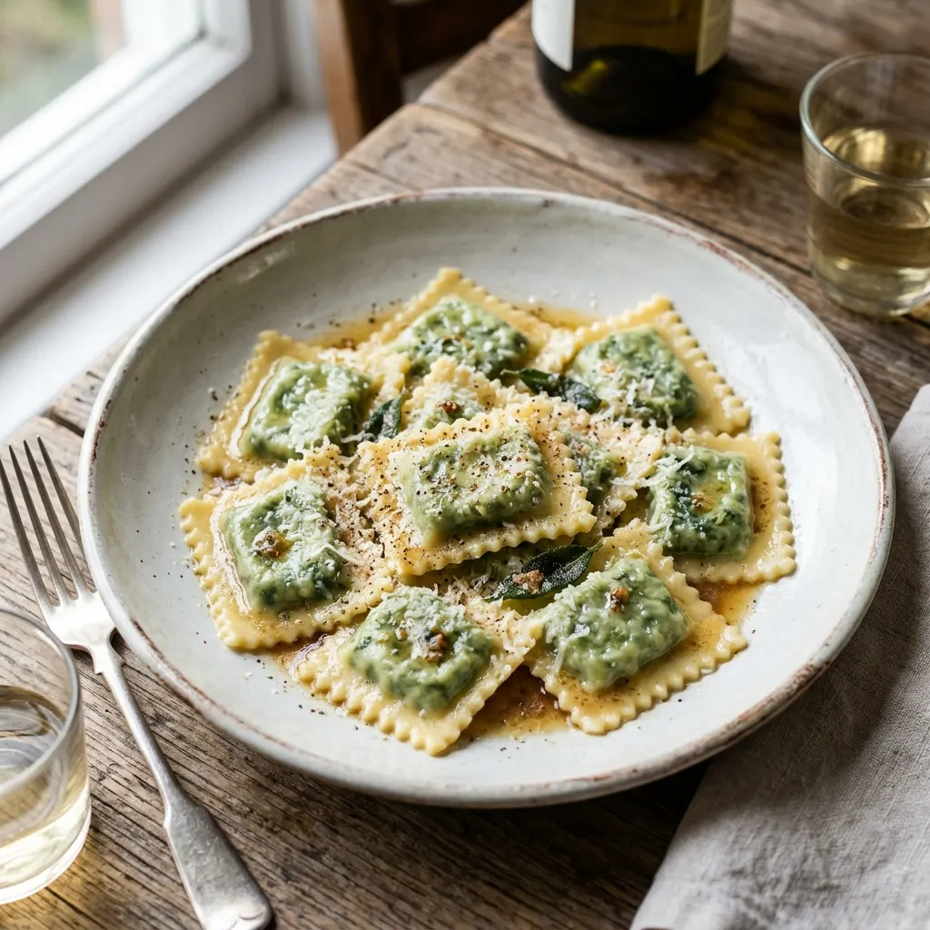 Tortelli d'erbetta (tortelli aux blettes et à la ricotta de Parme)
