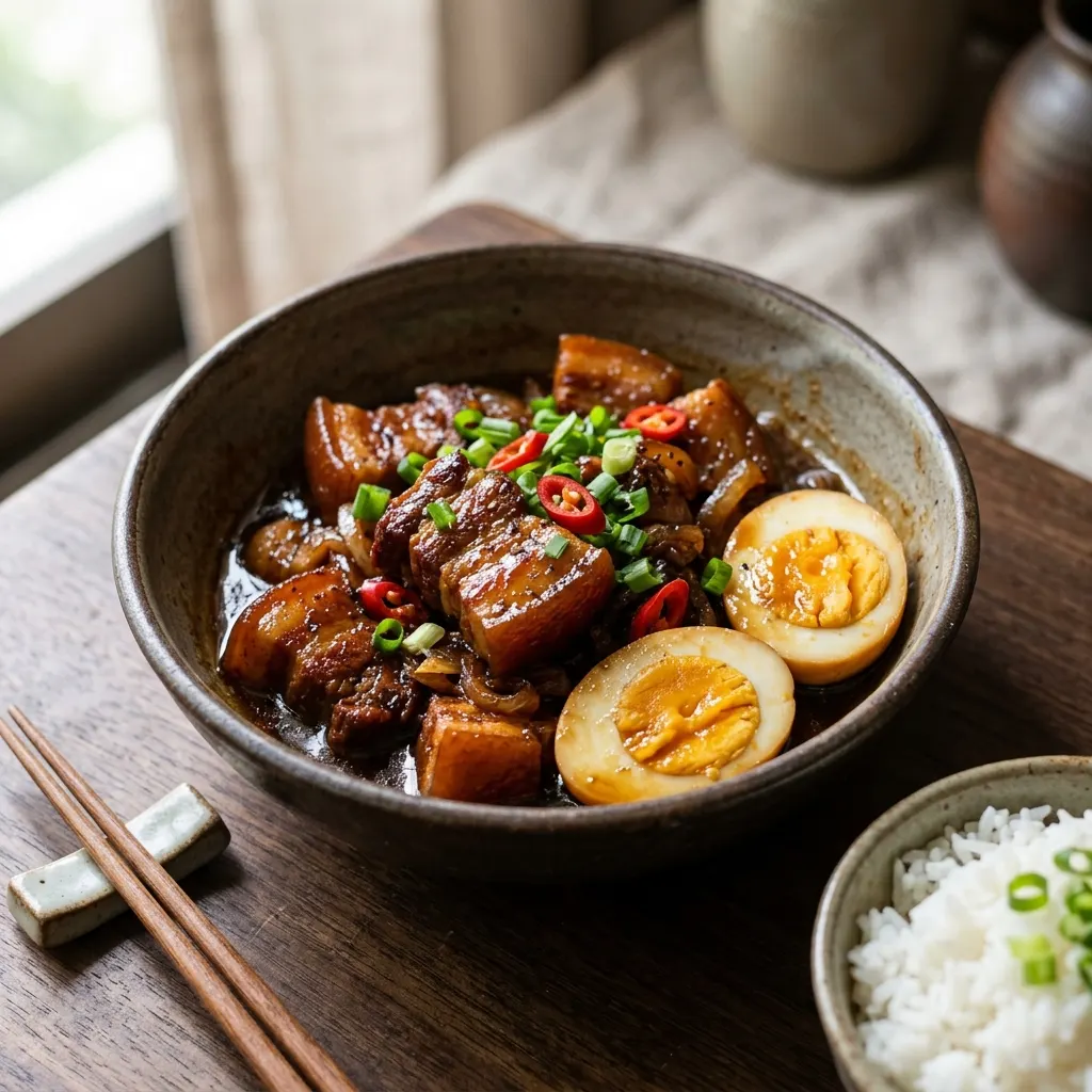 Thịt kho (porc au caramel vietnamien et oeufs durs)