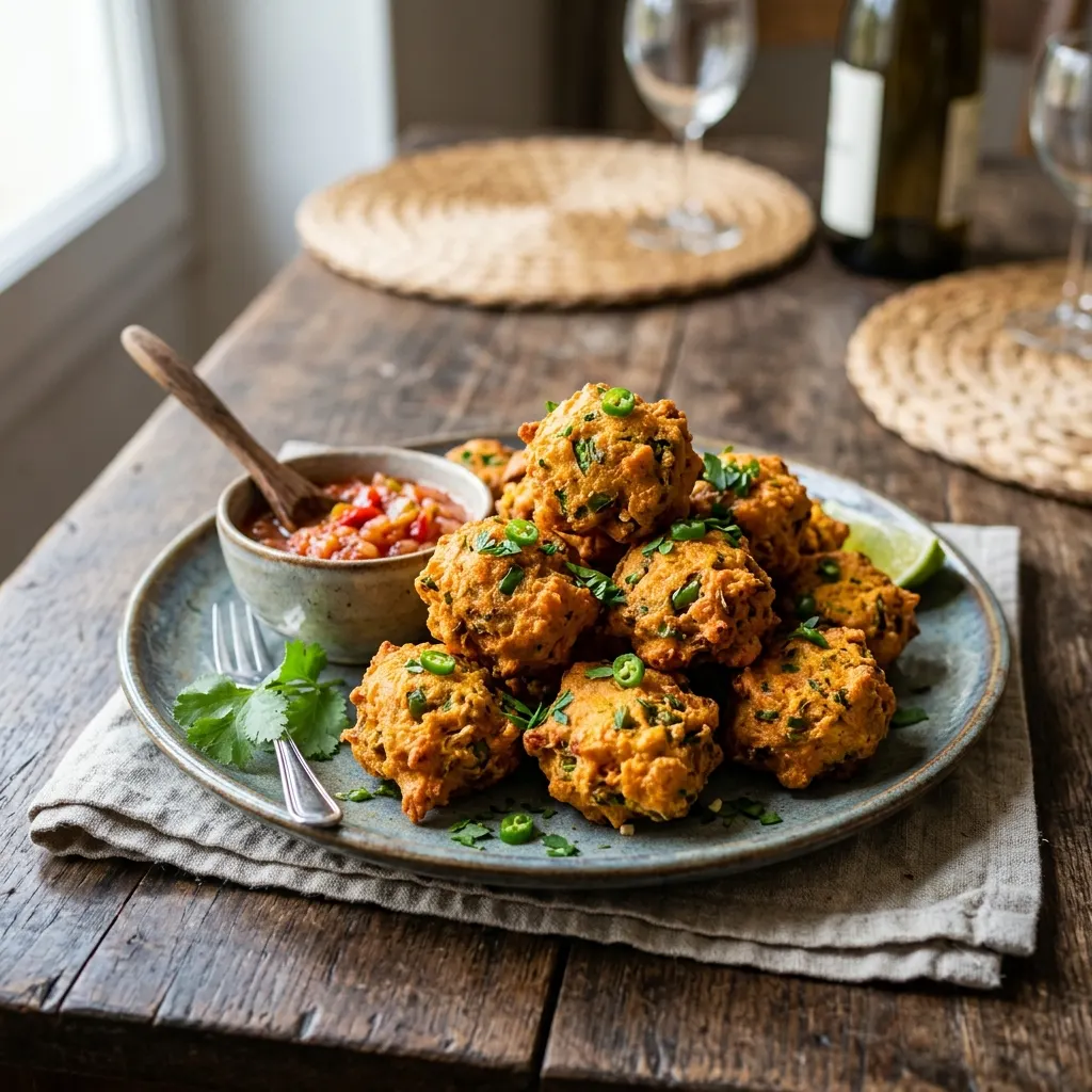 Bonbons piment (beignets de pois cassés à la réunionnaise)
