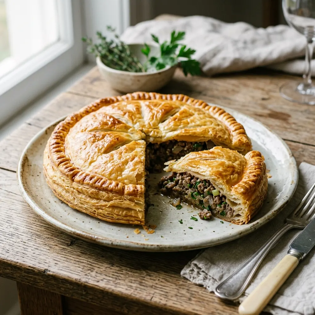 Pâté salé martiniquais (tourte feuilletée à la viande)