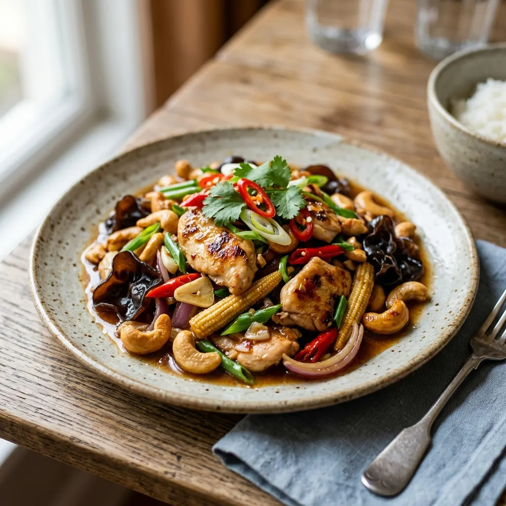 Kai pat med mamuang (poulet sauté aux noix de cajou)
