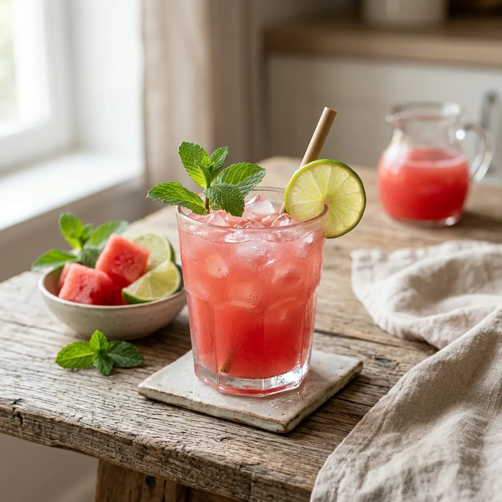Agua fresca de sandía (eau fraîche de pastèque)