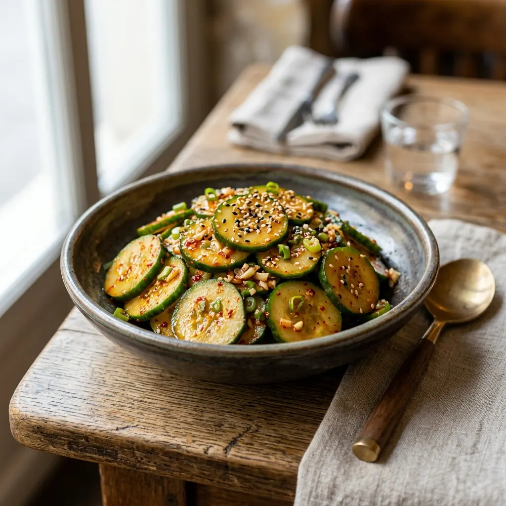 Oi muchim (salade coréenne de concombre au piment)