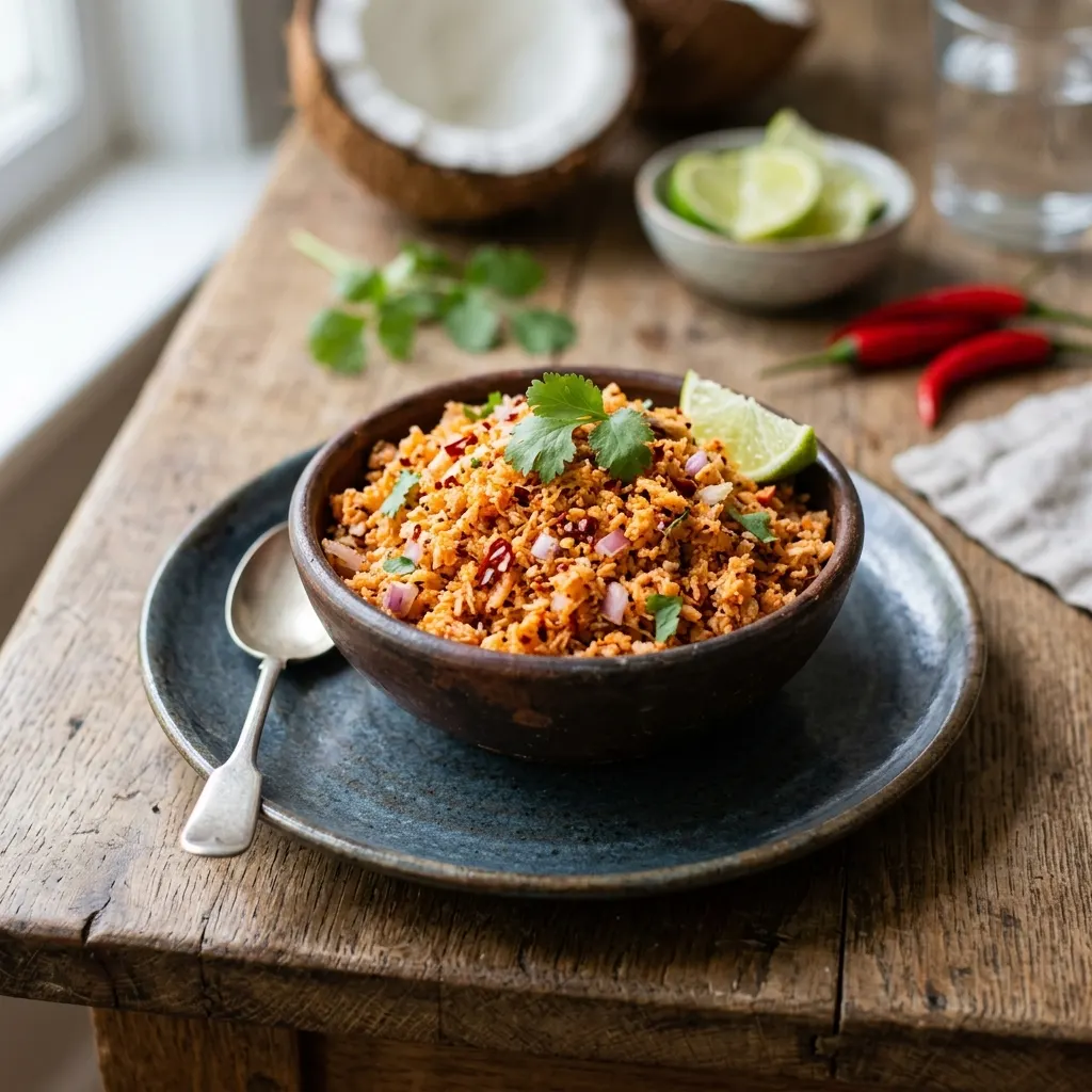 Pol sambol (condiment sri-lankais à la noix de coco)