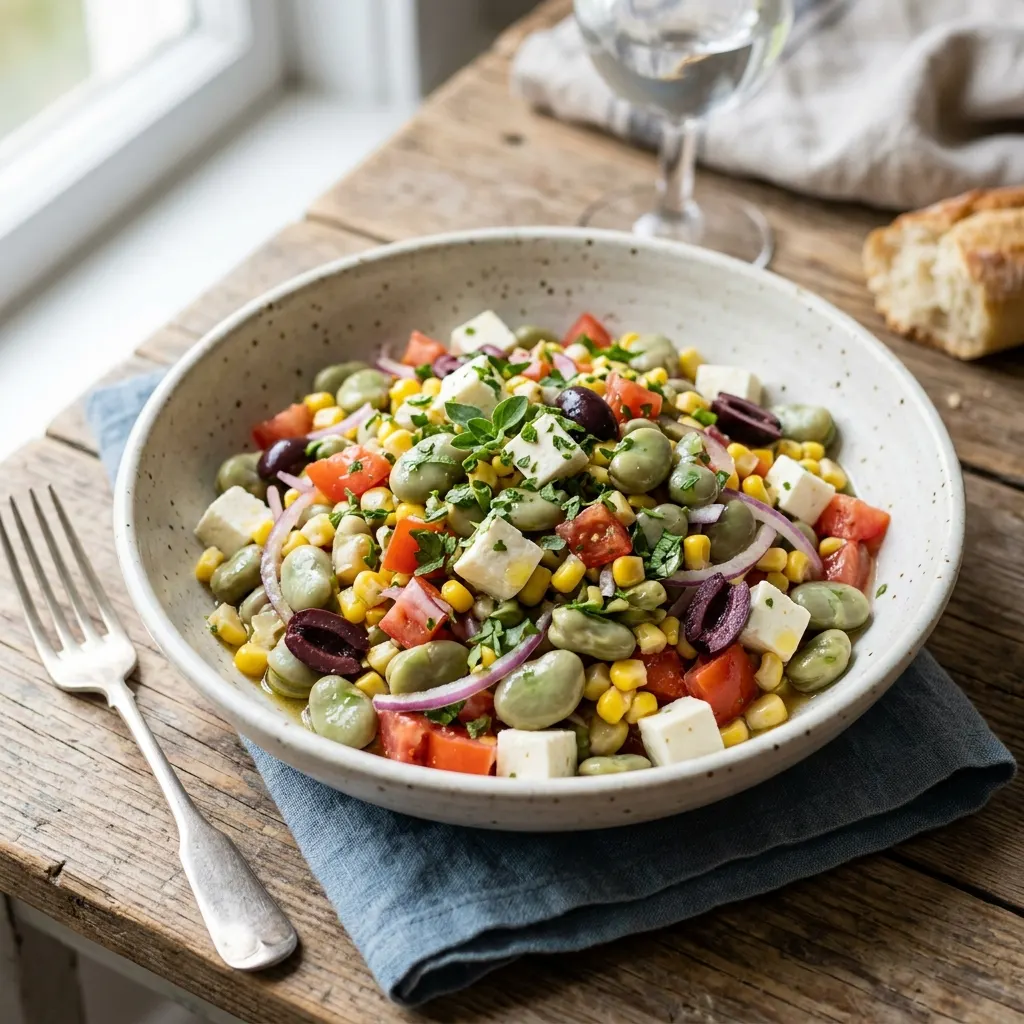 Solterito arequipeño (salade de fèves, maïs et fromage frais)
