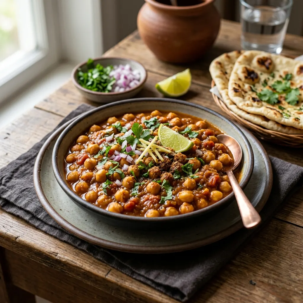 Chana masala (pois chiches à la tomate et au garam masala)
