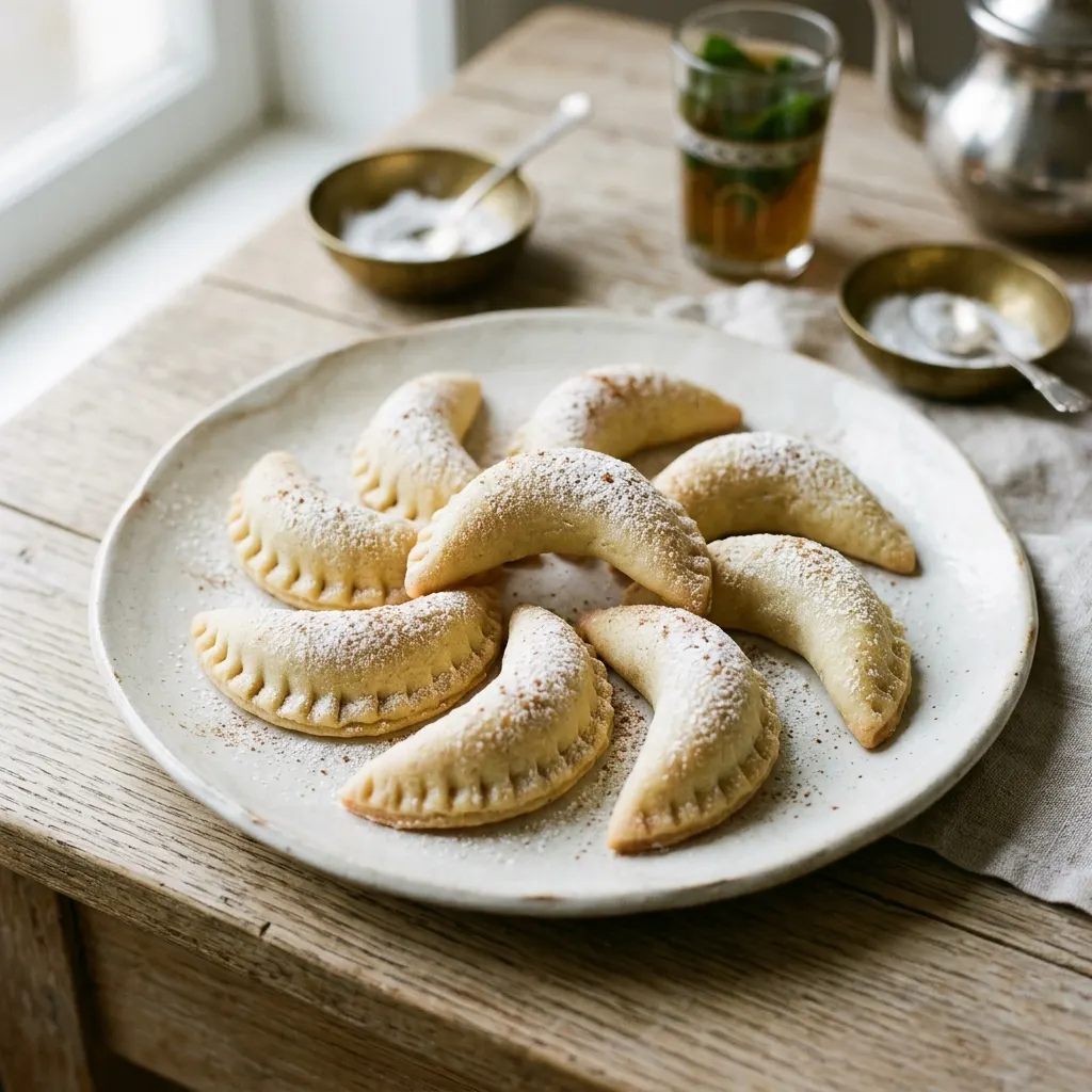 Cornes de gazelle (kaab el ghzal, croissants marocains à la pâte d'amande)
