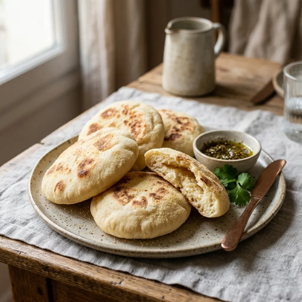 Batbout (petits pains marocains cuits à la poêle)