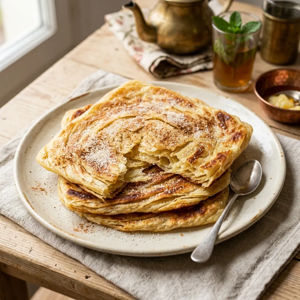 Msemen (crêpes feuilletées marocaines)