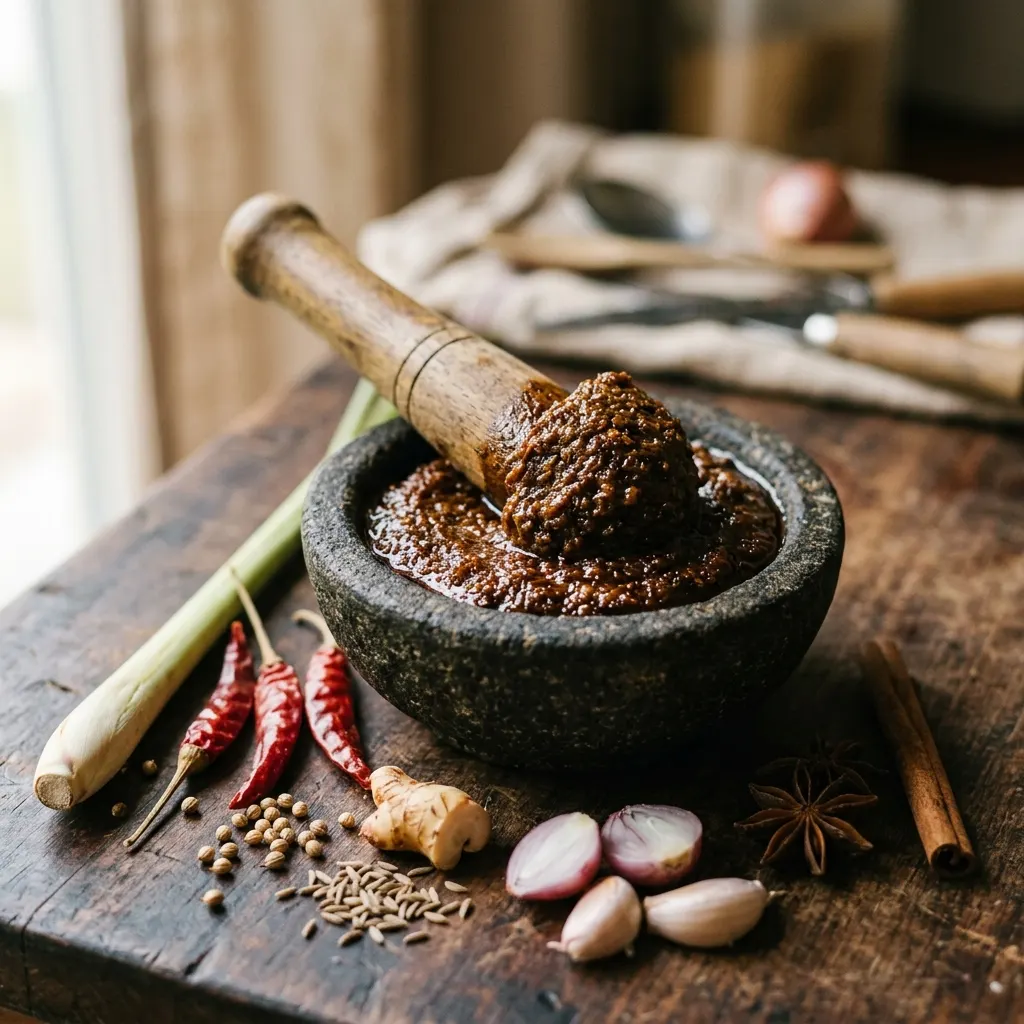 Nam prik gaeng massaman (pâte de curry massaman thaïe)