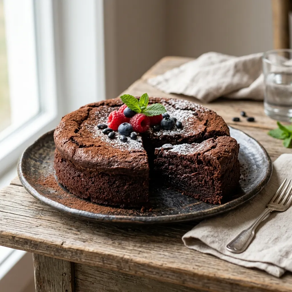 Gâteau au chocolat aux haricots noirs (sans gluten)