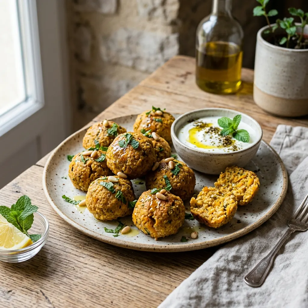Quibe de abóbora (boulettes de courge et de boulgour au four)