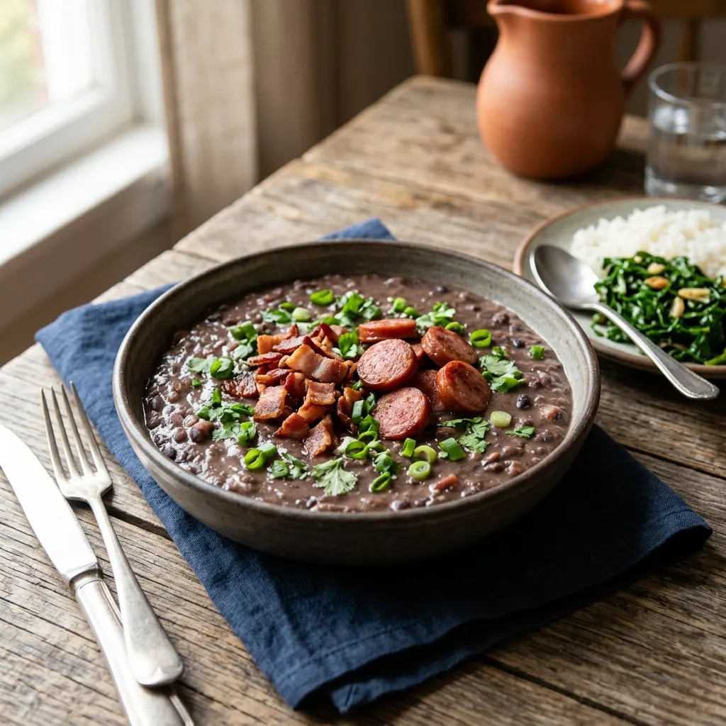 Tutu de feijão (purée de haricots noirs à la farine de manioc)