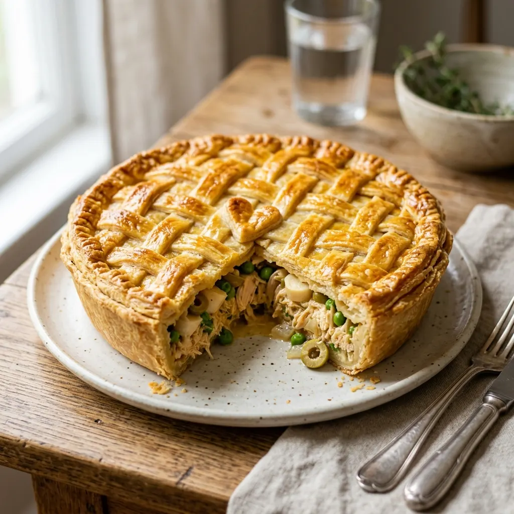 Empadão de frango (tourte brésilienne au poulet et au cœur de palmier)