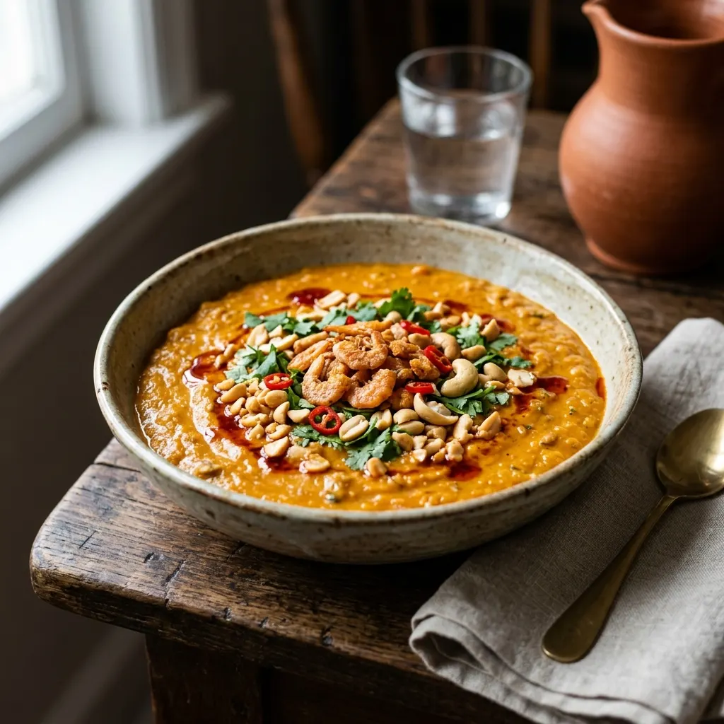 Vatapá (crème de pain aux crevettes séchées et à l'huile de dendê)