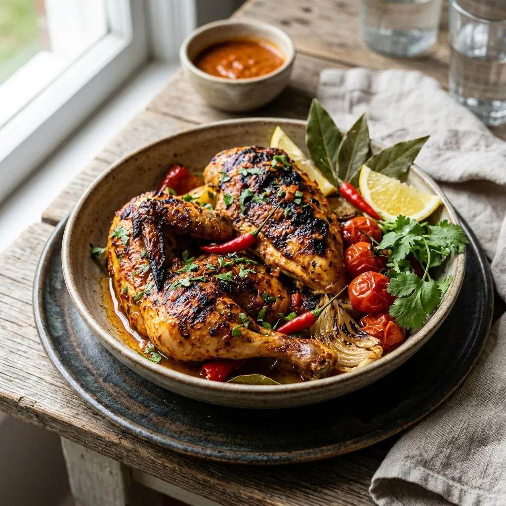 Poulet piri-piri (poulet mozambicain grillé au piment et au citron)