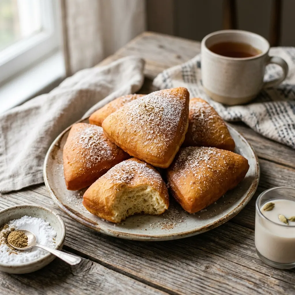 Mandazi (beignets kényans à la noix de coco et à la cardamome)