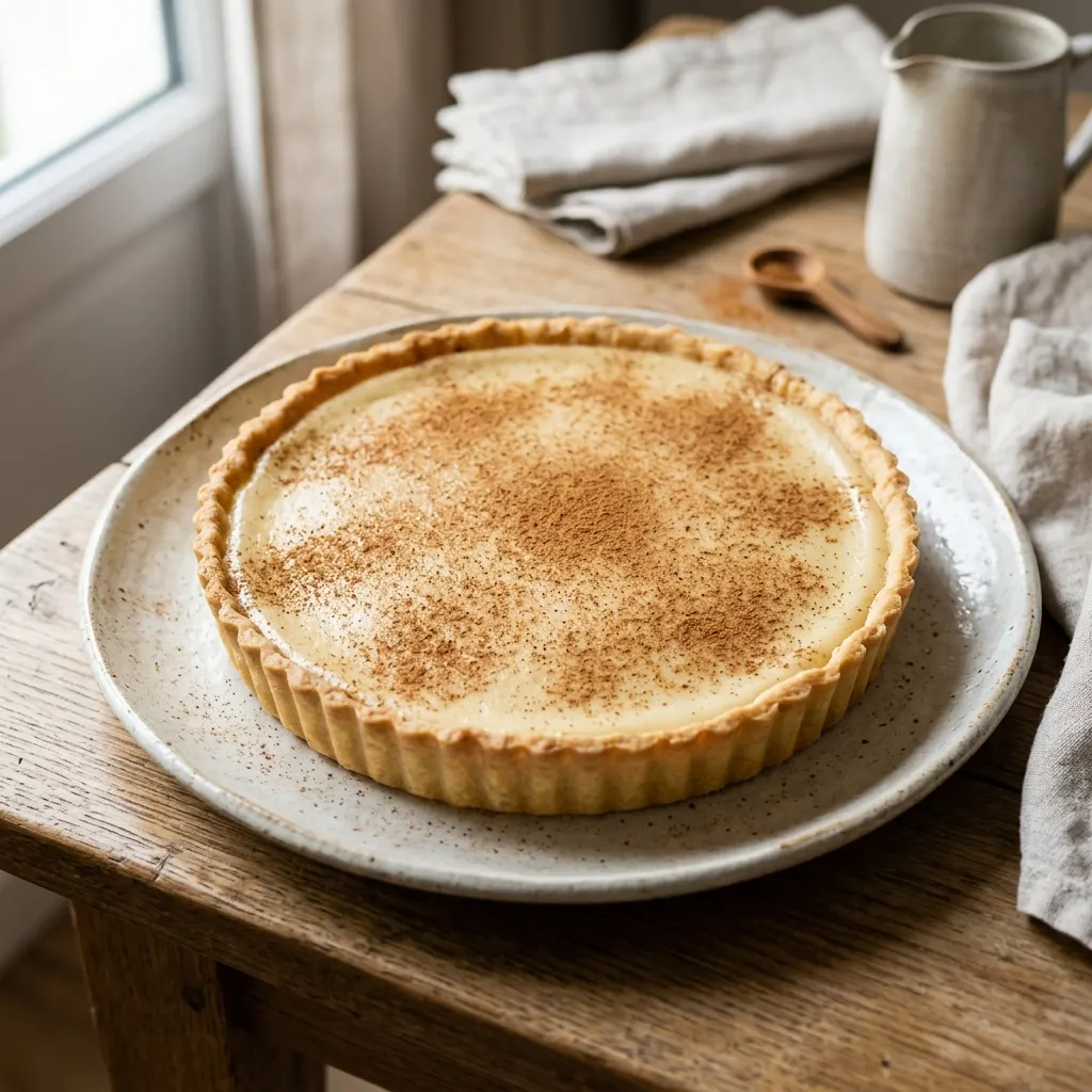 Melktert (tarte sud-africaine au lait et à la cannelle)