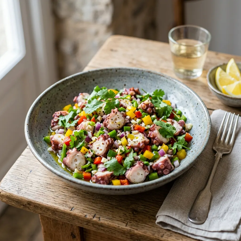 Salada de polvo (salade portugaise de poulpe à la coriandre)