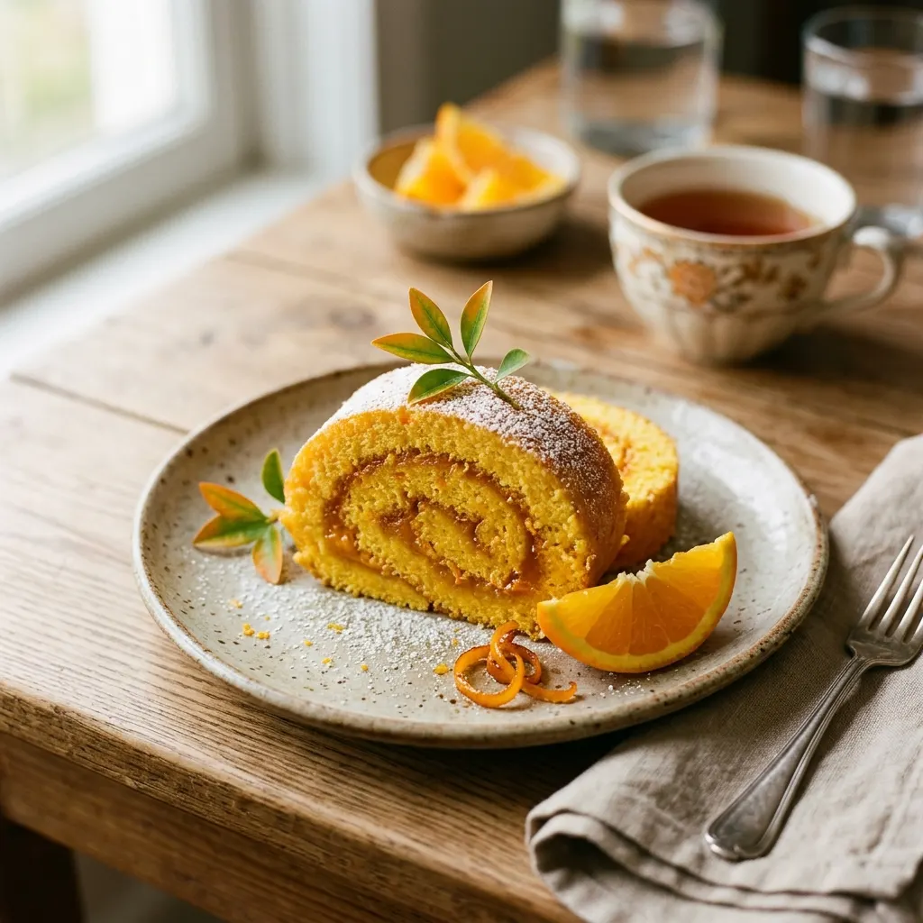 Torta de laranja (roulé portugais à l'orange)