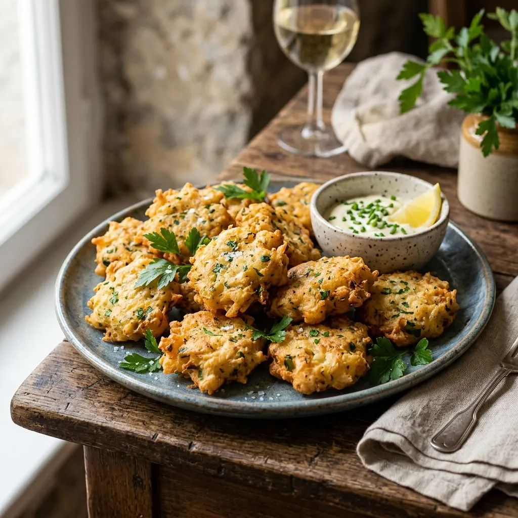 Pataniscas de bacalhau (beignets portugais de morue)