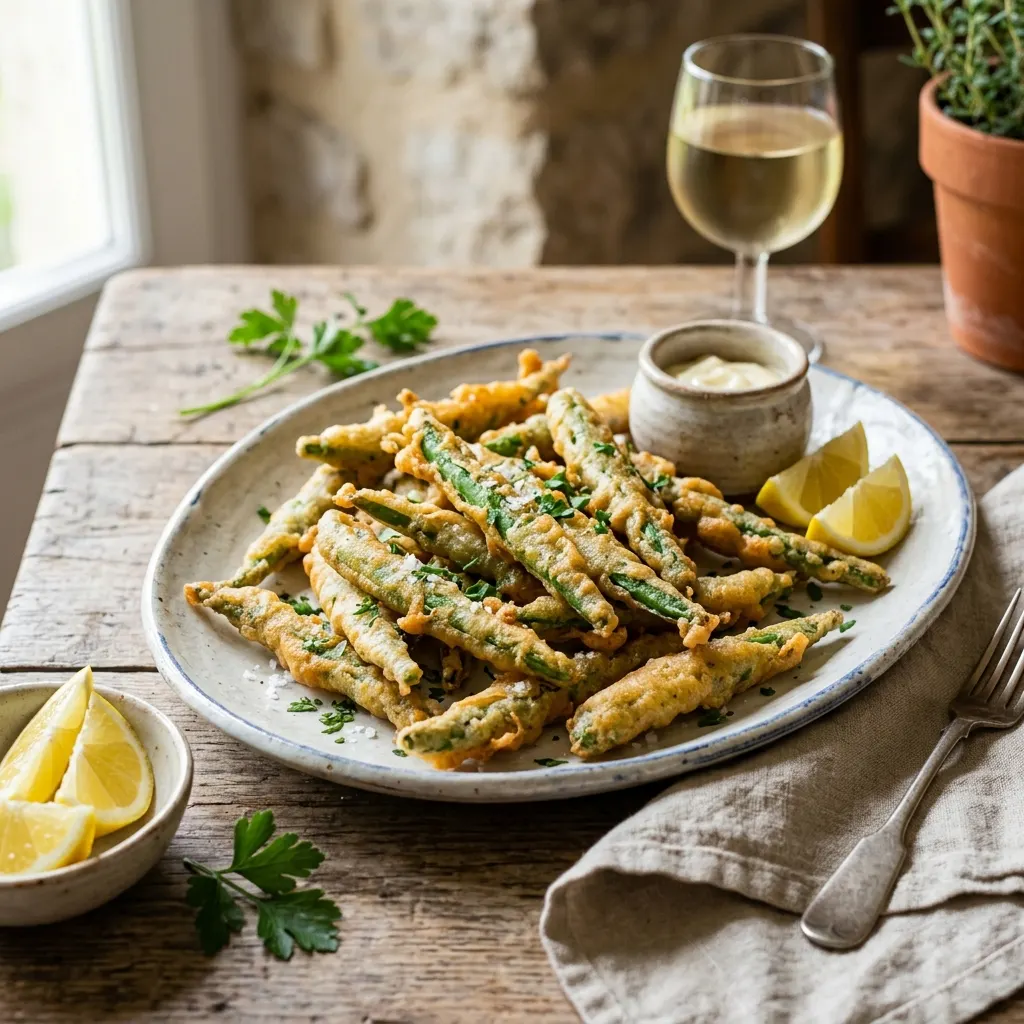Peixinhos da horta (beignets portugais de haricots verts)