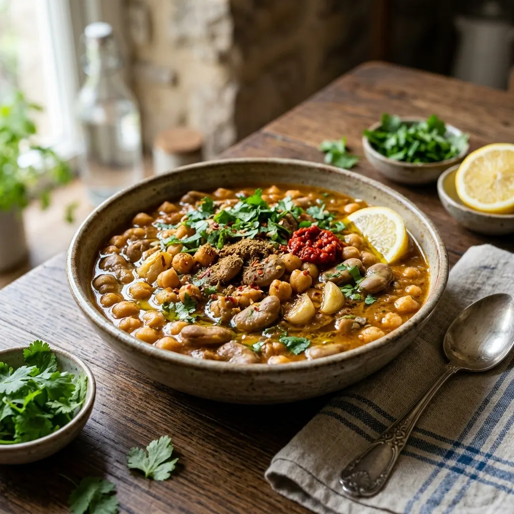 Doubara (fèves et pois chiches épicés de Biskra)