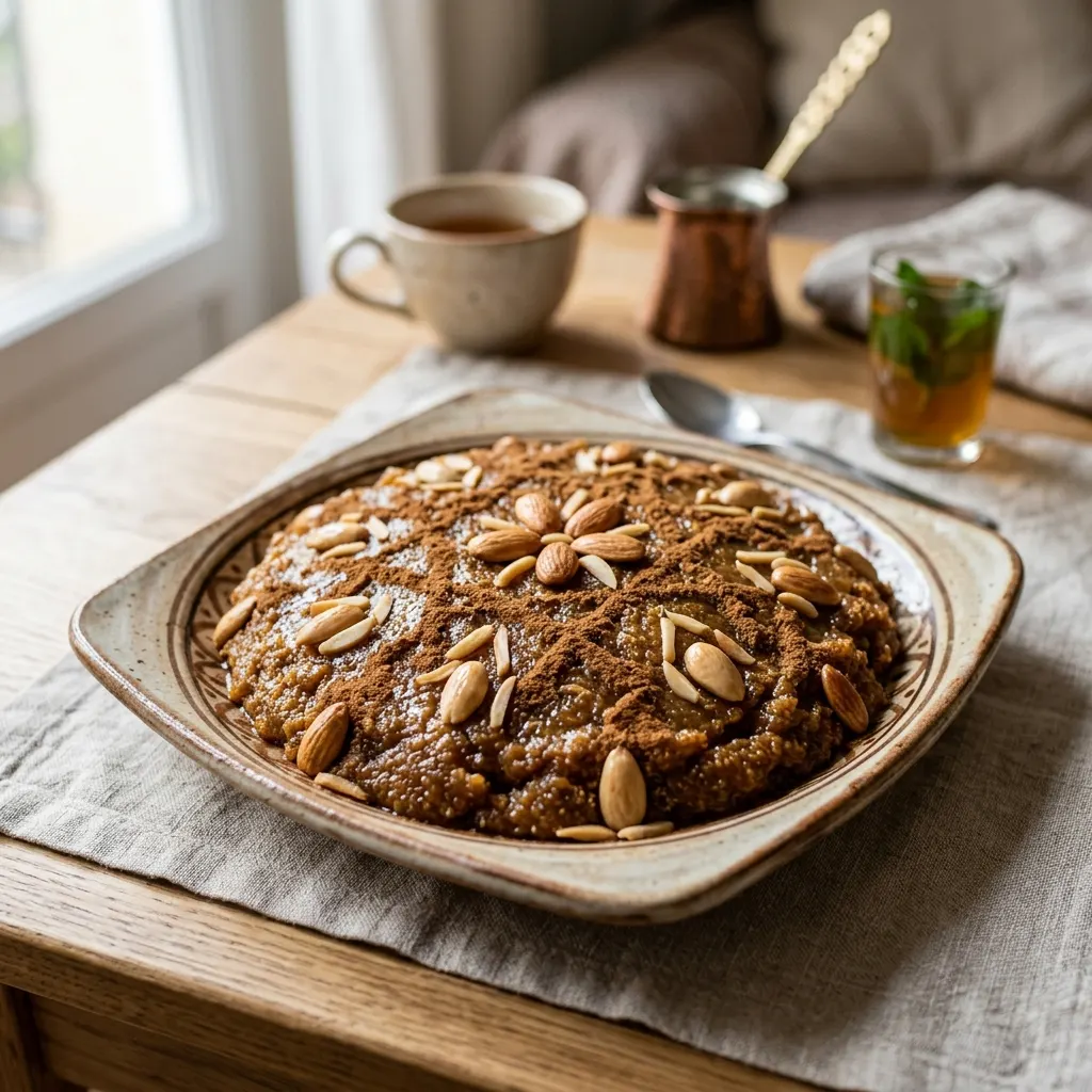 Tamina (semoule grillée algérienne au miel et à la cannelle)